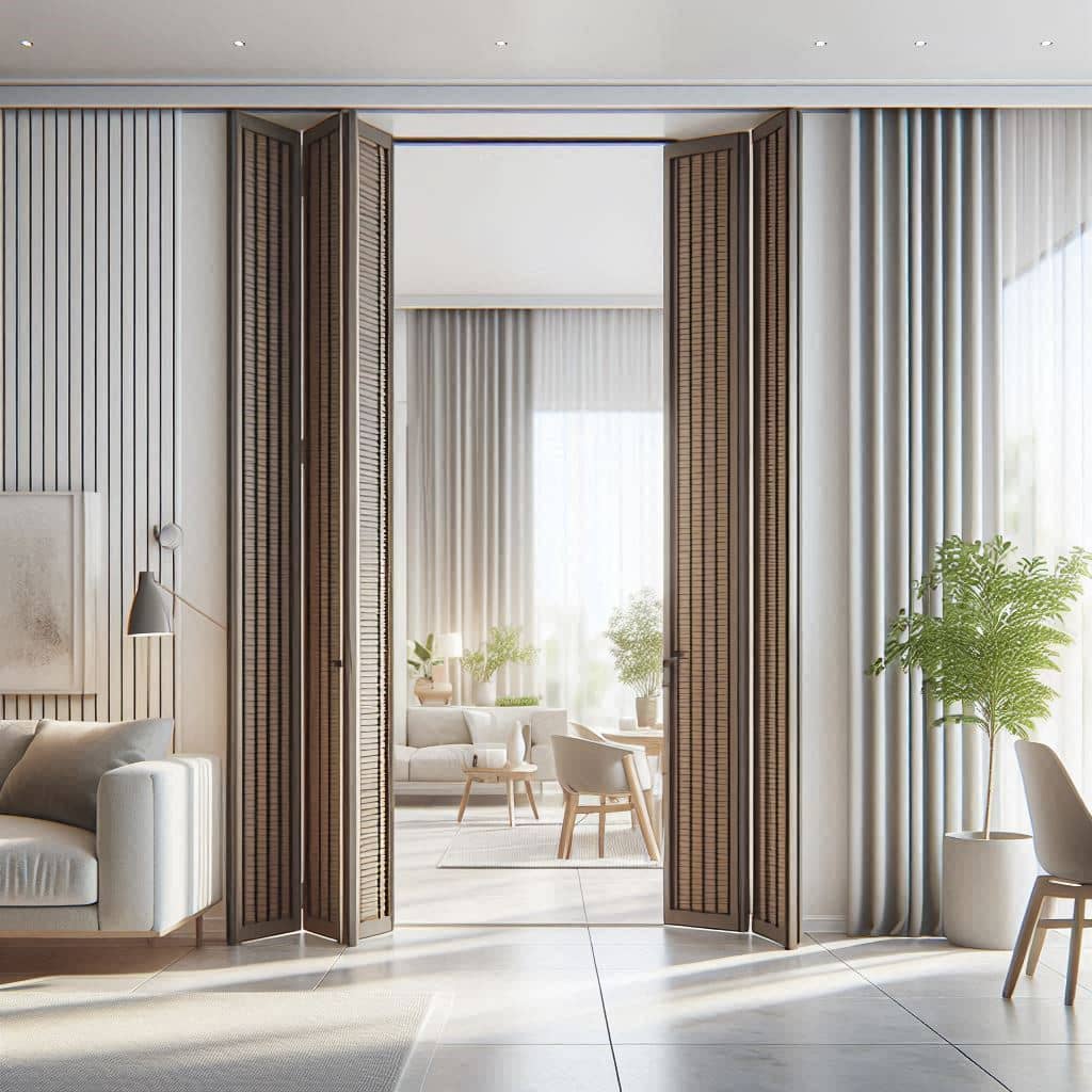 باب أكورديون إيكيا مودرن لتقسيم المساحات داخل منزل عصري